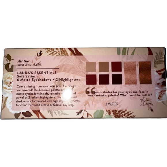 Essentials Soft Satins 6 Matte Eyeshadows + 2 Highlighters Palette LAURA GELLER - Picture 3 of 4